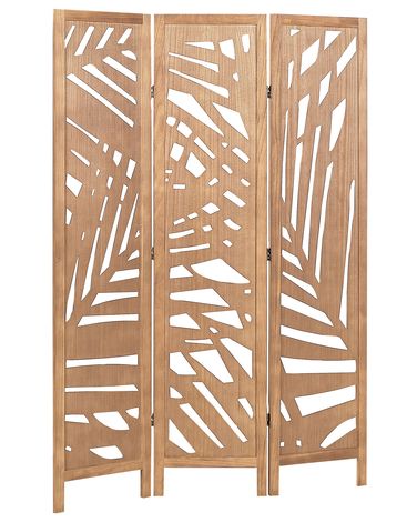 3 Panel Room Divider VERNAGO Light Brown 122 cm 170 cm