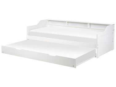 Trundle Bed Pine Wood EDERN 90 x 200 cm (EU Single) White