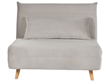 Single Sofa Bed SETTEN Velvet Light Grey