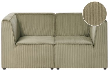 Modulaire bank 2-zits LEMVIG Corduroy Groen