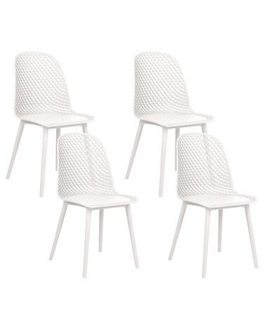 Set of 4 Dining Chairs EMORY White