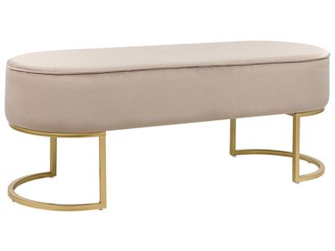 Upholstered Bench MILRY Velvet Beige