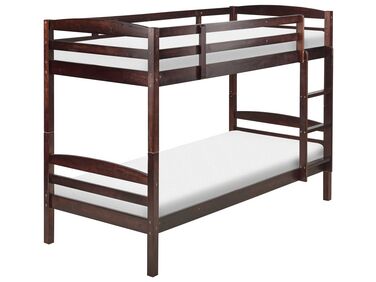 Bunk Bed Pine Wood REGAT 90 x 200 cm (EU Single) Dark Brown