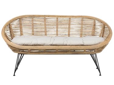 Tuin loungebank 2-zits MARATEA Rotan Natuurlijk
