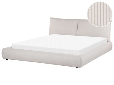 Waterbed Corduroy VINAY 180 x 200 cm Lichtbeige