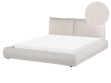 Waterbed Corduroy VINAY 160 x 200 cm Lichtbeige