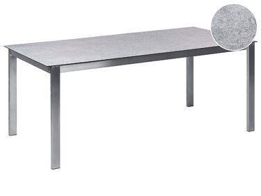 Table de salle à manger de jardin COSOLETO 180 cm 90 cm Verre Gris