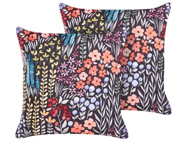 Set of 2 Outdoor Cushions CASTELARO Floral Pattern 45 x 45 cm Multicolour