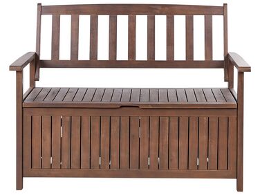 Tuinbank SOVANA 120 cm met opbergruimte Acaciahout Donkerbruin
