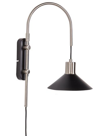 Wandlamp SISSA verstelbaar Metaal Zwart