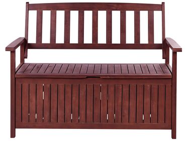 Tuinbank SOVANA 120 cm met opbergruimte Acaciahout Donkerrood