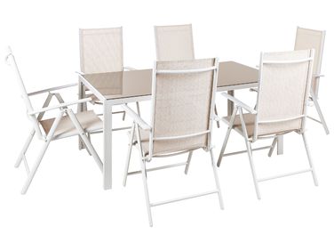 Tuinset 6-zits CATANIA Metaal Beige