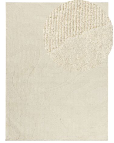 Vloerkleed SASNAK Beige 300 x 400 cm Wol