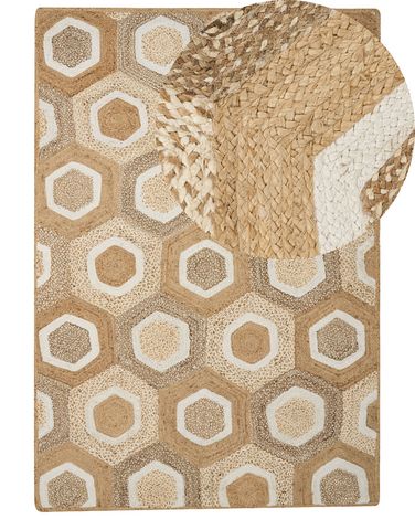 Vloerkleed BASOREN Beige 160 x 230 cm Jute