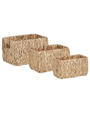 Set of 3 Baskets HANOI Wicker Natural