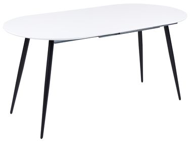 Table de salle à manger extensible STAVERTON Blanc 120/160 cm 80 cm