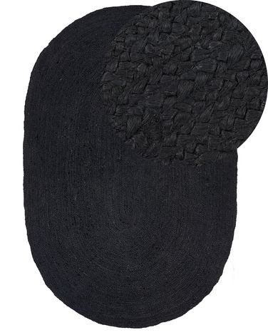 Vloerkleed DEMIRCI Zwart 160 x 230 cm Jute