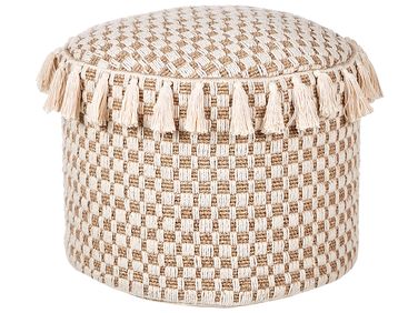 Pouffe PIRAK Cotton Light Beige
