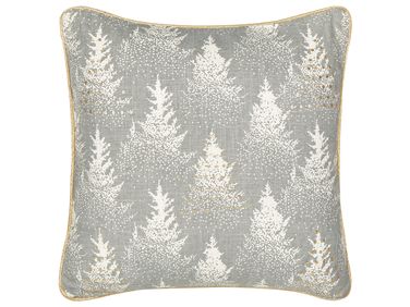 Sierkussen BILLBERGIA Katoen 45 x 45 cm Grijs kerstmotief