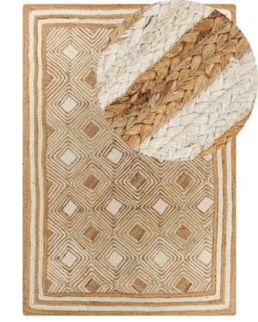 Tapis MENGEN Beige 160 x 230 cm Jute