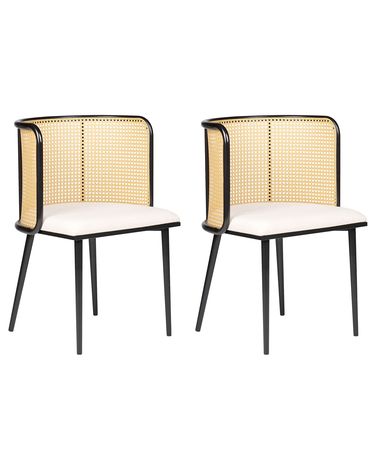 Set of 2 Dining Chairs KOBUK Metal Black