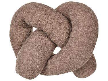 Throw Cushion GLADIOLUS Boucle 172 x 14 cm Brown Solid