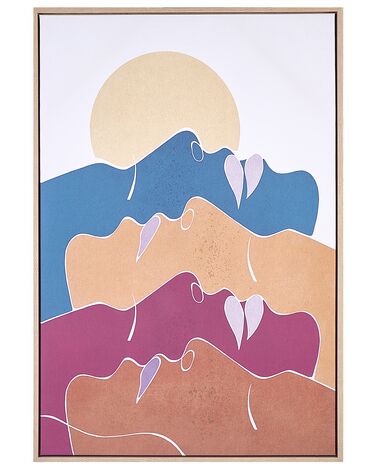 Imprimé sur toile FASANO Motif féminin 63 x 93 cm Multicolore