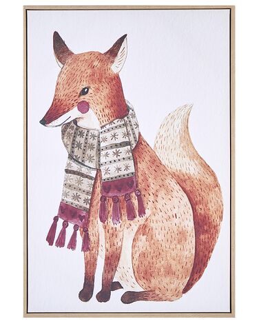 Imprimé sur toile MUCCIA Motif animal 63 x 99 cm Marron