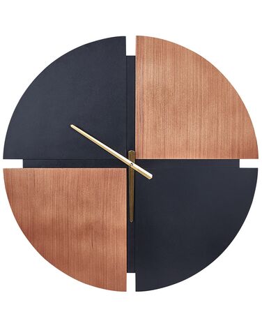 Wall Clock ARAMON 60 cm Brown/ Black