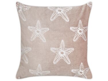 Sierkussen CERAMIUM Fluweel 45 x 45 cm Pastelroze bloempatroon