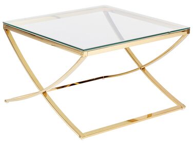 Table basse RINGGOLD Verre de sécurité Doré