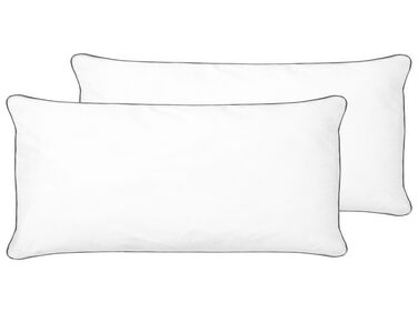 Set of 2 Bed Pillows PELISTER High Microfibre 40 x 80 cm White