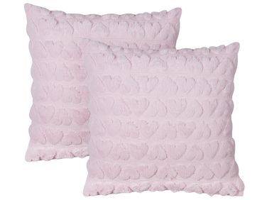 Set van 2 sierkussens ASTRANTIA 45 x 45 cm Roze