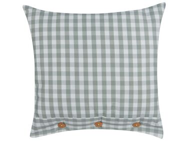Sierkussen TALYA 45 x 45 cm Mintgroen geblokt patroon