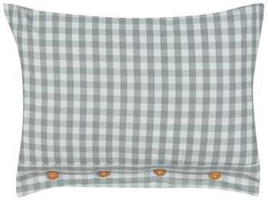Sierkussen TALYA 40 x 60 cm Mintgroen geblokt patroon
