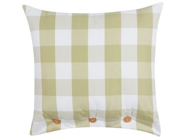 Sierkussen TAMNINE 45 x 45 cm Lichtgroen geblokt patroon