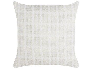 Sierkussen DOURIS 45 x 45 cm Lichtbeige geblokt patroon