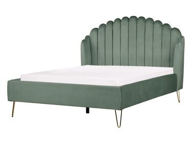 Bed Velvet AMBILLOU 140 x 200 cm (EU Double) Green
