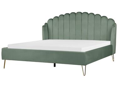 Bed Velvet AMBILLOU 180 x 200 cm (EU Super King) Green