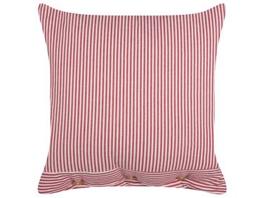 Sierkussen AALITA Katoen 45 x 45 cm Rood gestreept