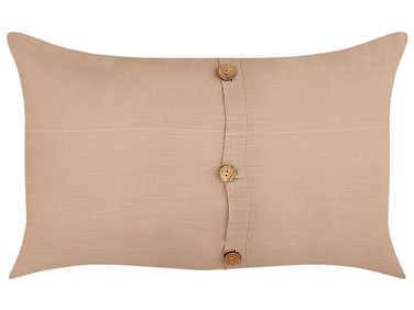Set van 2 sierkussens BANORI Linnen 30 x 50 cm Beige effen