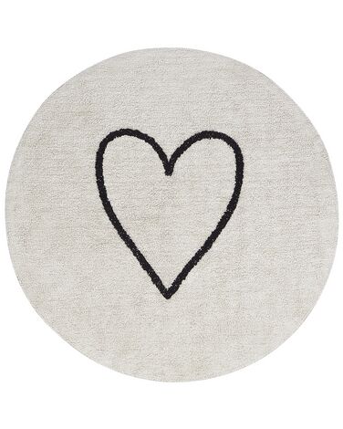 Tapis enfant HEART Beige ø 140 cm Coton