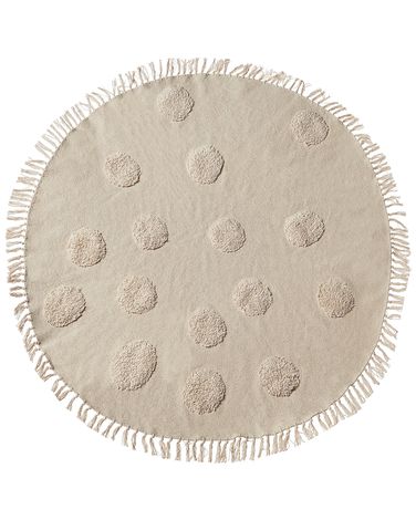 Kindervloerkleed WAHAR Beige ø 140 cm Katoen
