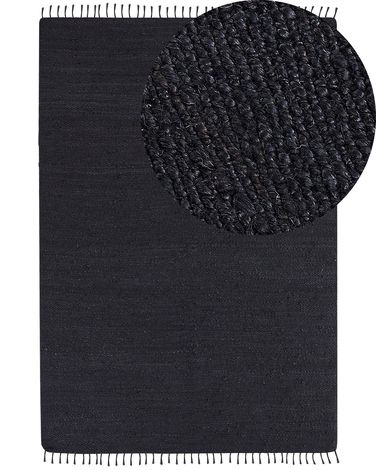 Vloerkleed SINANKOY Zwart 160 x 230 cm Jute
