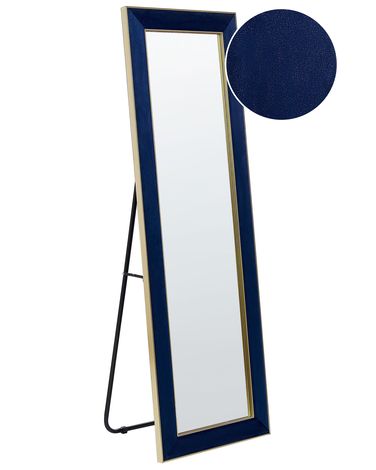 Staande spiegel LAUTREC 150 cm Fluweel Marineblauw