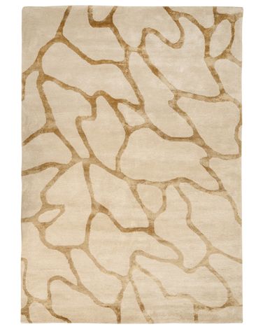 Rug MAKOLA Beige 160 x 230 cm Viscose