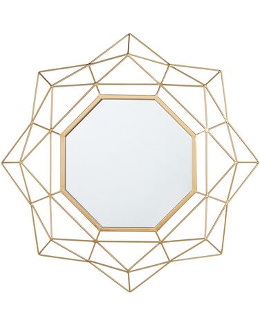 Wandspiegel HILLION 60 cm 60 cm Metaal Goud