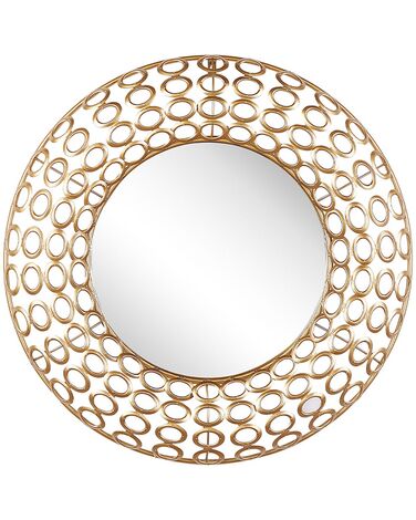 Wandspiegel BOURDON 80 cm 80 cm Metaal Goud