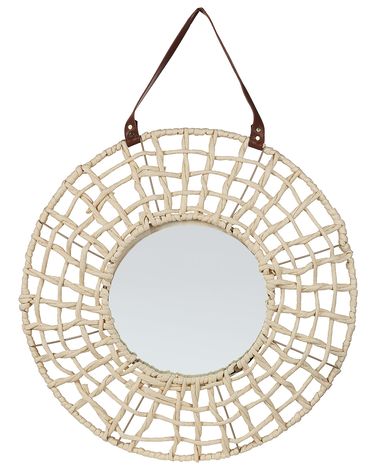 Wall Mirror PALACI 60 cm 60 cm Paper Rope Natural