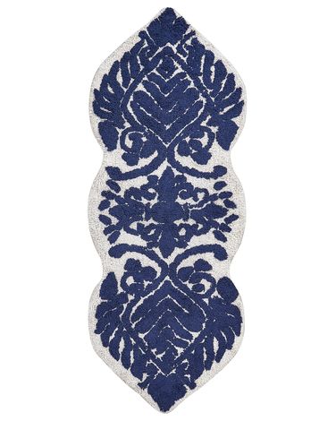 Tapis de bain CANBAR Bleu marine 150 x 60 cm Coton
